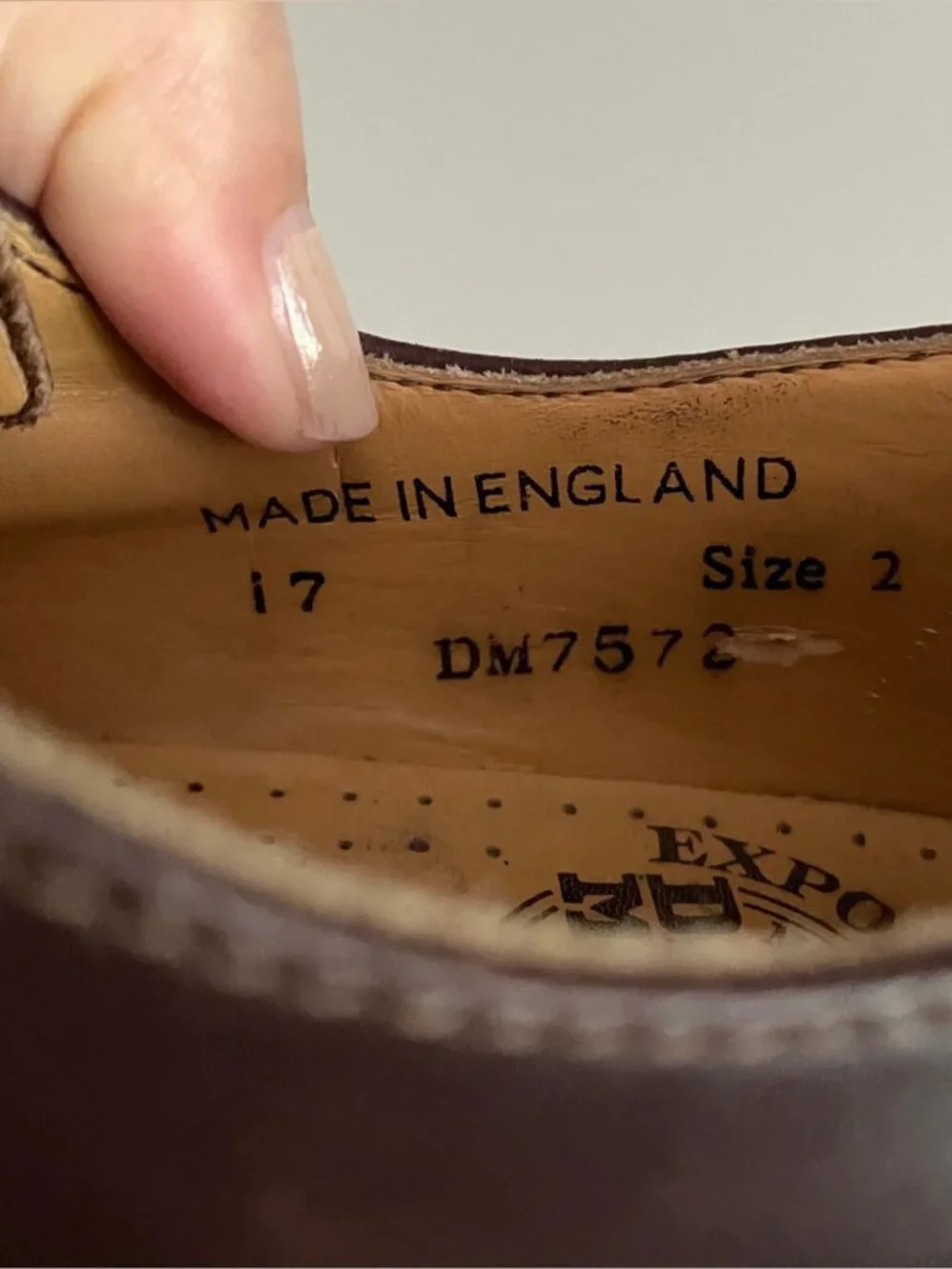 Vintage 90s Doc Martens Brown MIE England Oxford - 2UK/5US